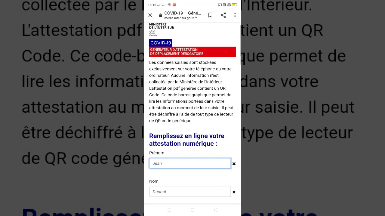 Comment remplir et utiliser l'attestation de sortie numérique