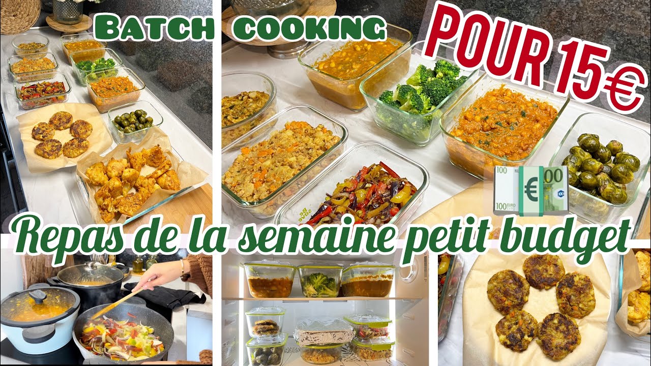 Batch cooking SANS VIANDE pour la semaine🤑🚨JE RELÈVE LE DÉFI D’UNE ABONNÉE