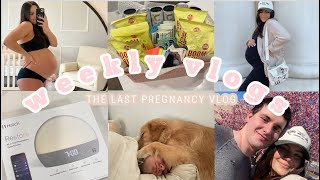 VLOG: 38 weeks pregnant + nurses basket + early labor signs + the last pregnancy vlog before baby!!!