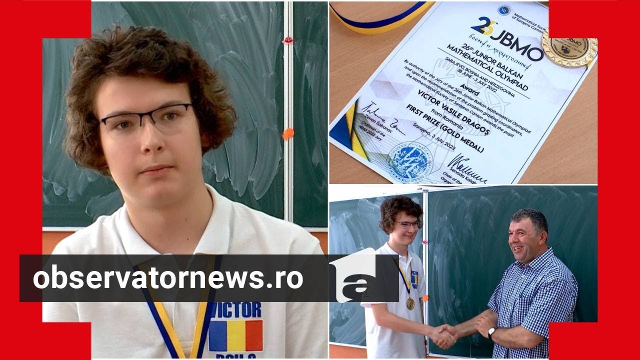 Povestea impresionantă a lui Victor, băimăreanul care a luat punctaj maxim la Olimpiada de Mate