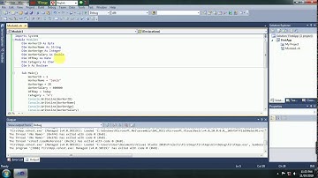 First Variable in vb.net