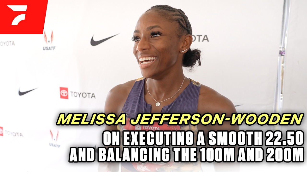 Melissa Jefferson-Wooden Talks 200m Semi Win, Support, & Balance | Post-Race Interview 2026 USATF