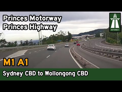 Driving from the Sydney CBD to Wollongong [4K] - Princes Highway/Motorway