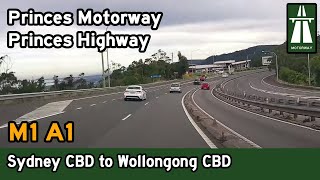 Driving from the Sydney CBD to Wollongong [4K] - Princes Highway/Motorway