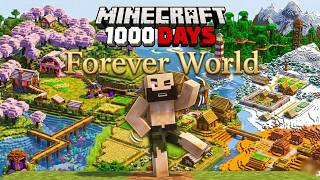 I Survived 1000 DAYS in my Minecraft FOREVER WORLD!