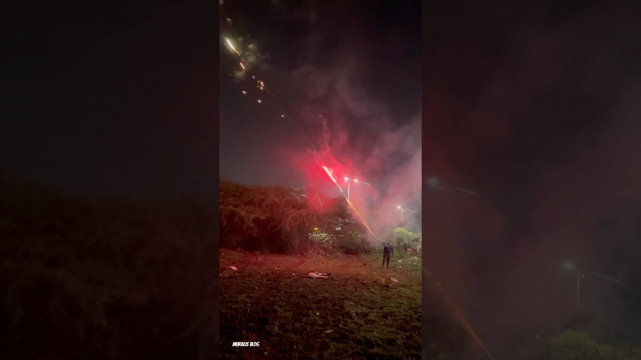 Hand sky shot bursting for Diwali crackers celebrations |