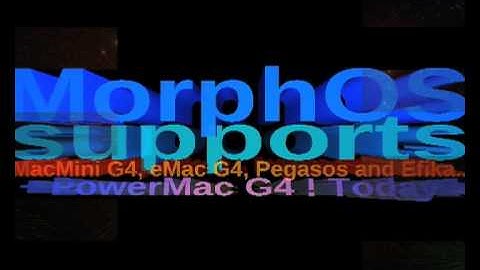 MorphOS for PowerMac G4 promo