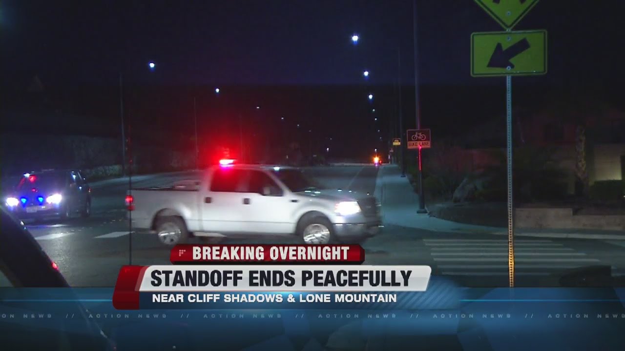 Man arrested after police standoff near Lone Mountain and Cliff Shadows ...