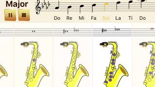 ALTO SAX Ab  major scale