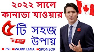 ২০২২ সালে সহজে কানাডা PR পাওয়ার দারুন সুযোগ | 5 Easiest ways to go canada | Canada Immigration 2022