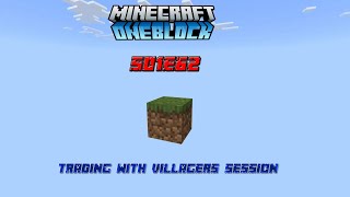 One Block Survival Bedrock Edition Minecraft S01E62- Trading With Villagers Session