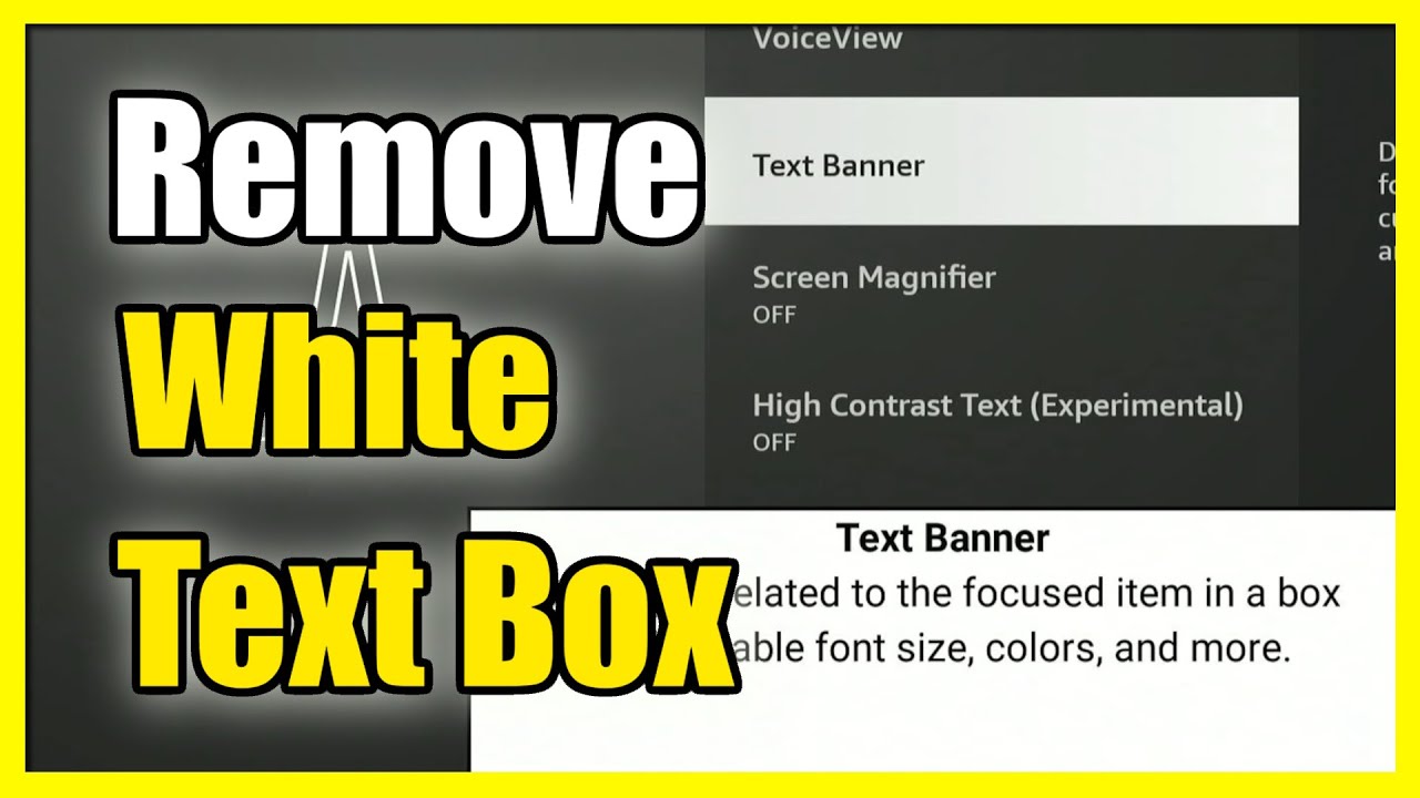 How To Turn Off White Box On Firestick
