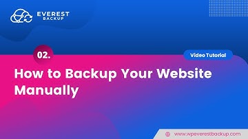How to Backup Your Website Manually using Everest Backup Plugin