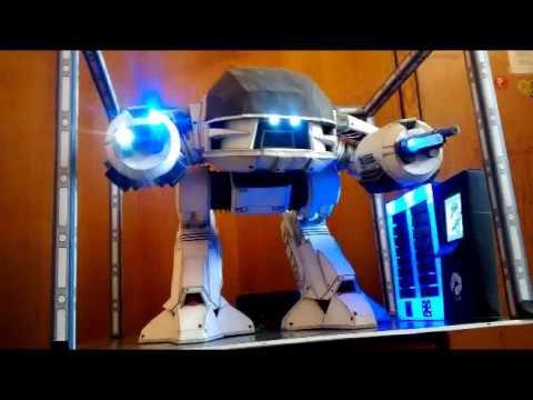 ED 209 robocop robot papercraft model - YouTube