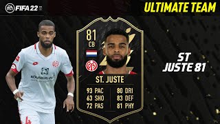 EL CENTRAL MAS RAPIDO DEL JUEGO! ST JUSTE 81 IF TOTW REVIEW FIFA 22