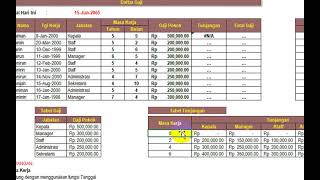 Cara Mencari Tunjangan Kerja Rumus Gabungan Vlookup IF
