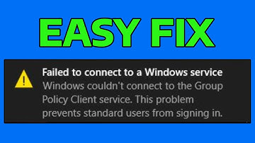 How To Fix Failed to Connect to a Windows Service