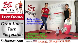 Surf Training Drop Knee Turn Perfection | Si Boards Balance Boards Phil Rajzman World Champion Surf Training Drop Knee Turn Perfection | Si Boards Balance Boards Phil Rajzman World Champion