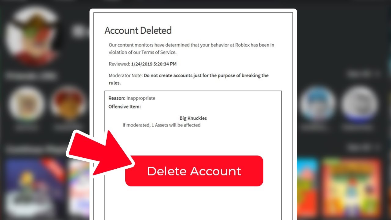 How To Delete Your Account In Roblox August 2020 Youtube