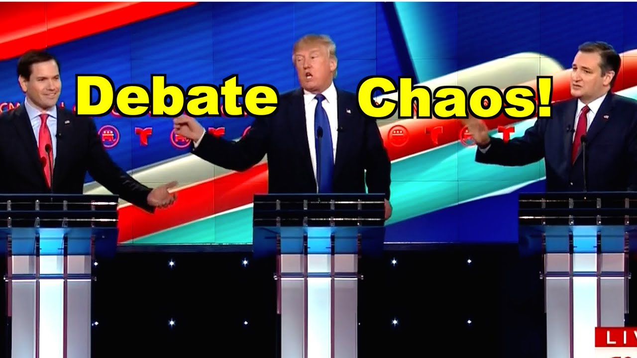 Chaos Debate! Trump, Rubio, Cruz, Kasich, Carson - LV CNN Houston Republican Debate Clip Roundup ...