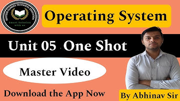 Operating System II One Shot Unit 5 || Clear All Doubts By Abhinav Sir