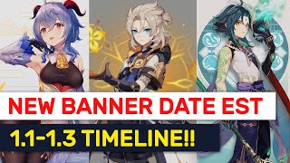 New Patch 1 1 1 3 Event Timeline Official Dates Banner Predictions Genshin Impact Youtube