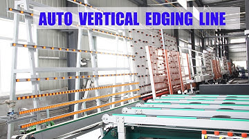 Automatic vertical glass edging machine production line with loading and washing