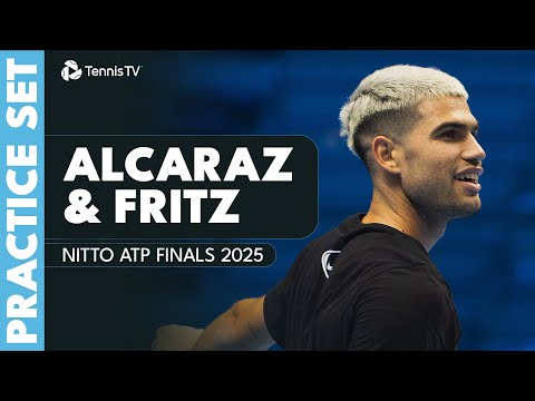 Practice Partners to Opponents: Alcaraz & Fritz Practice Match at 2025 Nitto ATP Finals