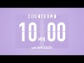 10 Min Countdown Flip Clock Timer / Simple Beeps 🫐 🔔