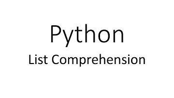 Python: List Comprehension