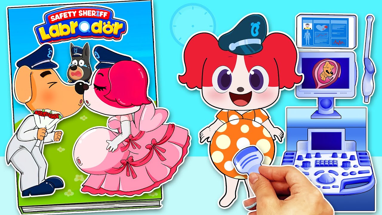 🌈Paper DIY🌈Making Quiet Book Sheriff Labrador | Labrador & Papillon's Biggest Wedding | ASMR