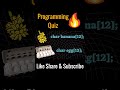 Programming Quiz🔥| Real Life Example😀 #education #programming #quiz #shorts #animation