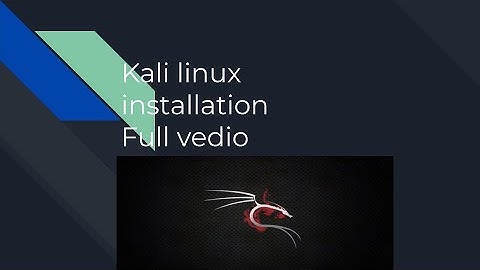 Kali linux full installation without any error (fix all problem )