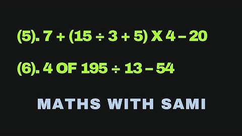 BODMAS | Q5 & Q6 | Class-5 | Sindh Text Book Board | PST Test Preparation