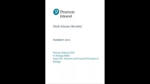 2025 Pearson Edexcel A level Biology B Mark Scheme Paper 3 (9BI0/03: General and Practical