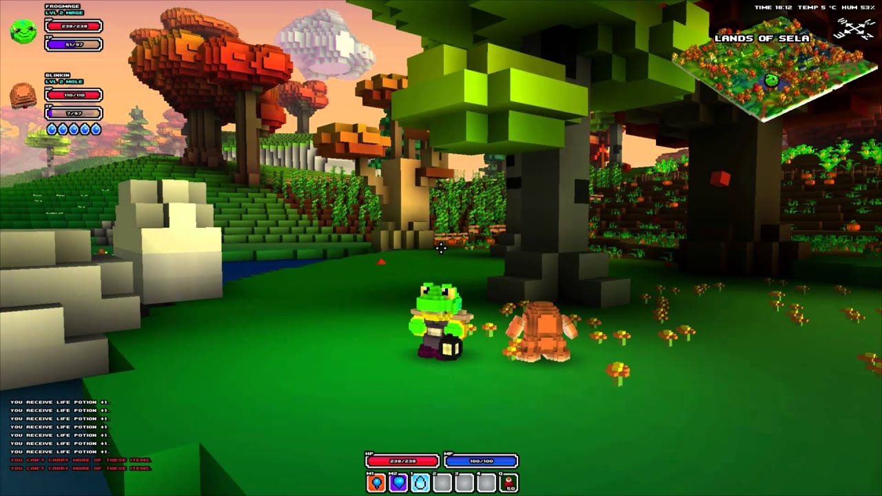 Cube World Part 2 - Leveling up, making potions, and heading on our first mission!