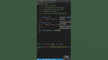 JavaScript Concat Method || 1 Dakikada Öğren