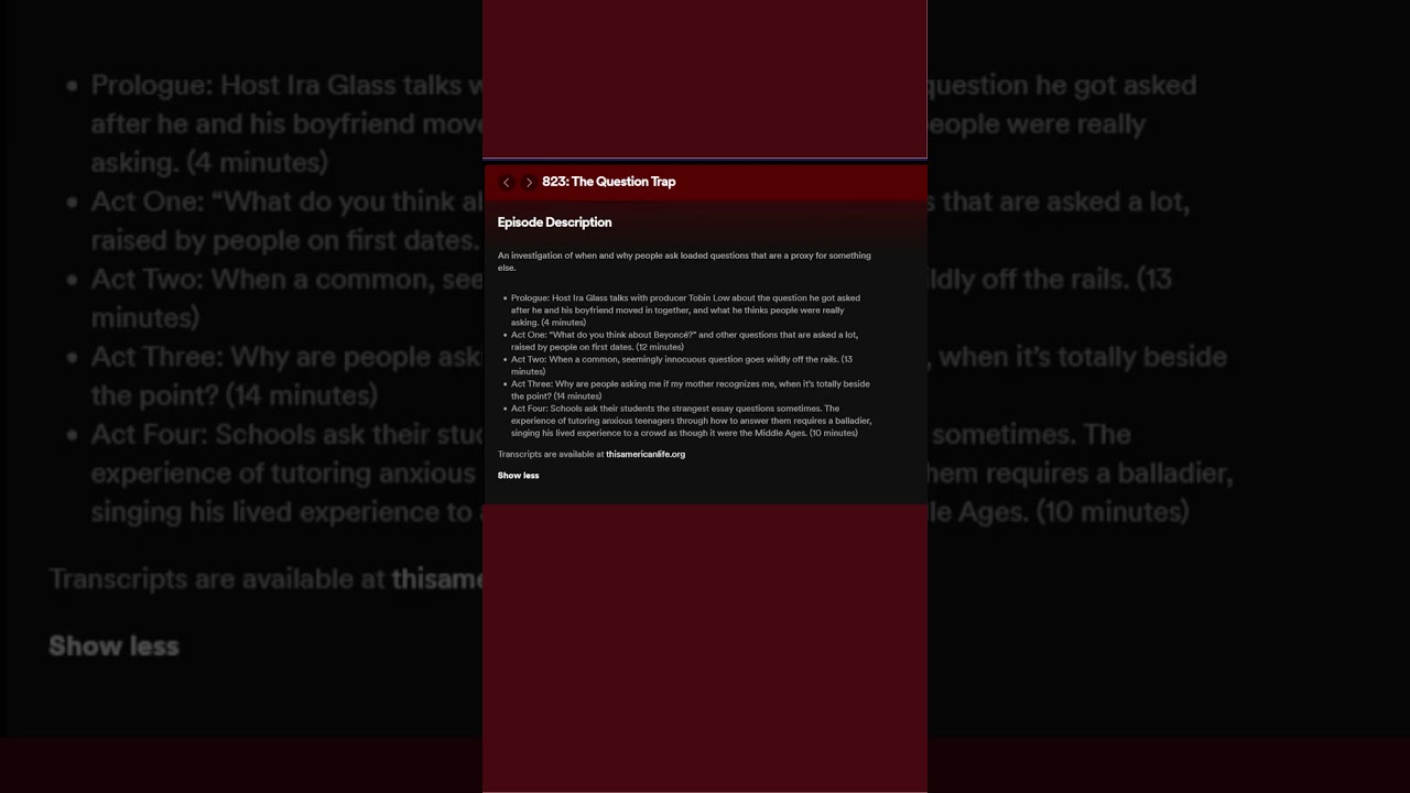This American Life - p2 - 823: The Question Trap 