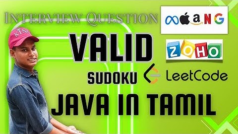 Valid Sudoku LeetCode 36 Solution in Java | Tamil Tutorial | #Zoho #Java #DSA