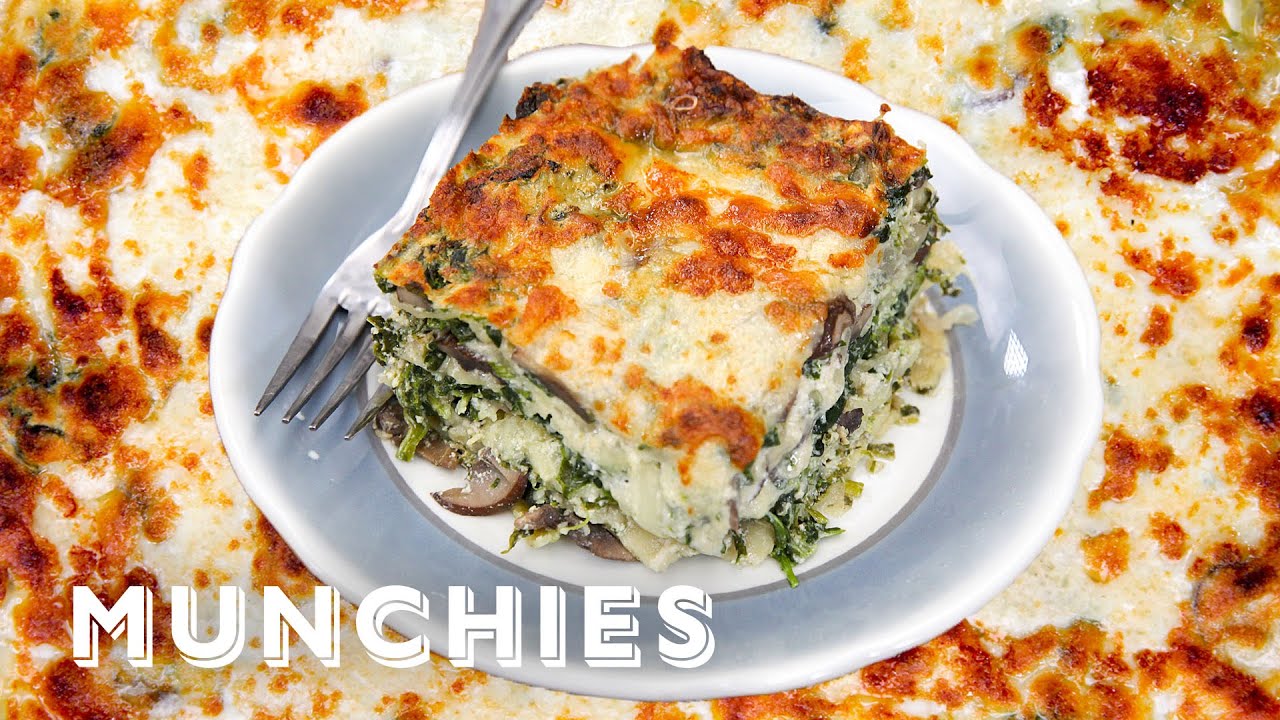 How To Make Spinach and Mushroom Lasagna | Munchies