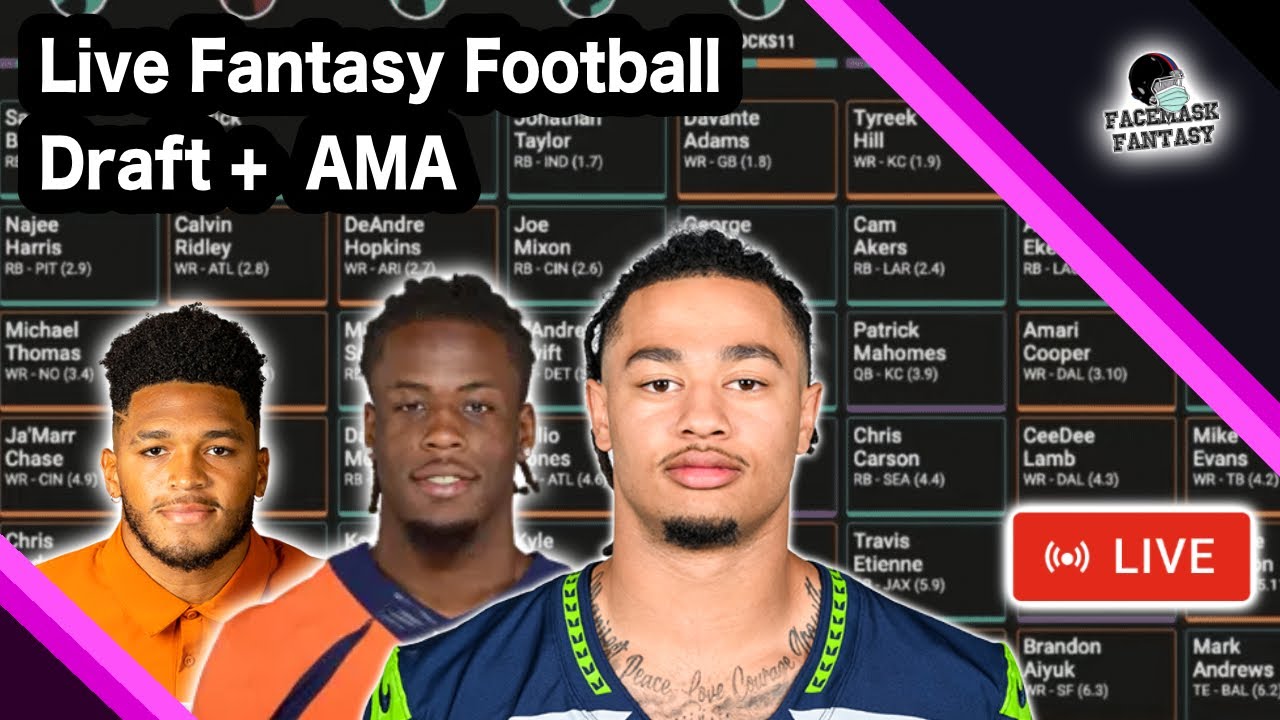 Live Fantasy Football Draft + Fantasy AMA - YouTube