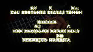 KUNCI gitar dan LIRIK Bertahta diatas tanah mereka