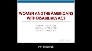 Women and the Americans with Disabilities Act Webinar