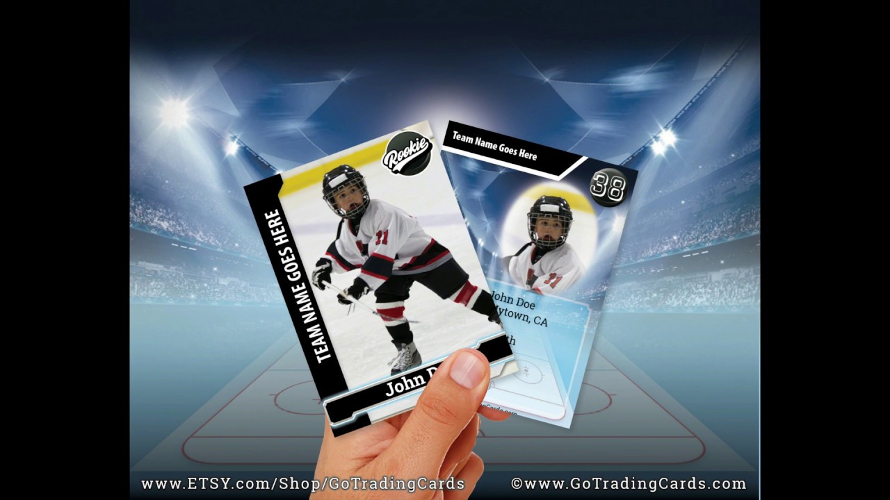 Creating a Hockey Trading Card at ETSY with Corjl Template YouTube