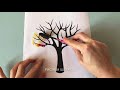 |8 способов нарисовать осеннее дерево| Осенние аппликации |