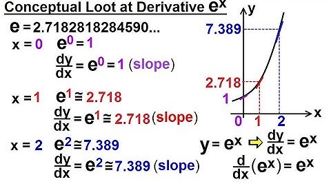 Calculus 1: Ch 5.1 Derivative of e^x and lnx (6 of 24) Conceptual Look at Derivative of e^x