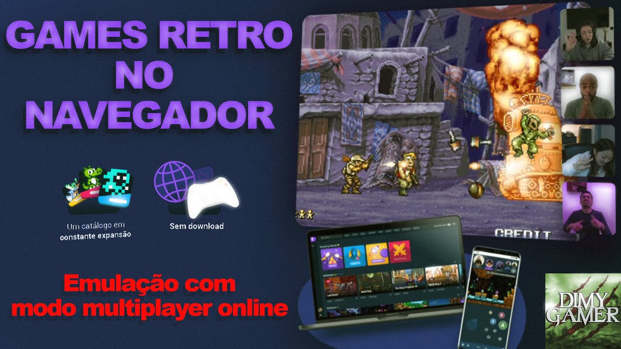 Como jogar games retro - direto do navergador - até 4 player! Online! 