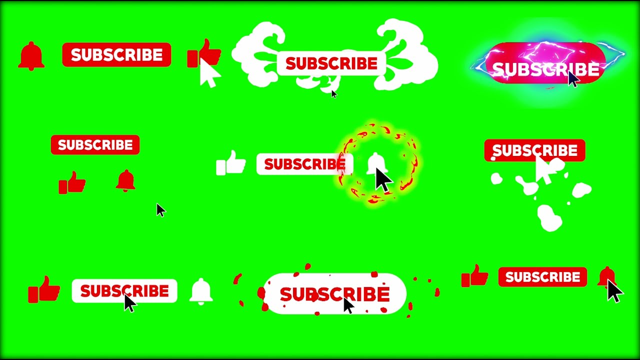 Top 10+ Professional Free Copyright Subscribe Button || Green Screen Subscribe Button