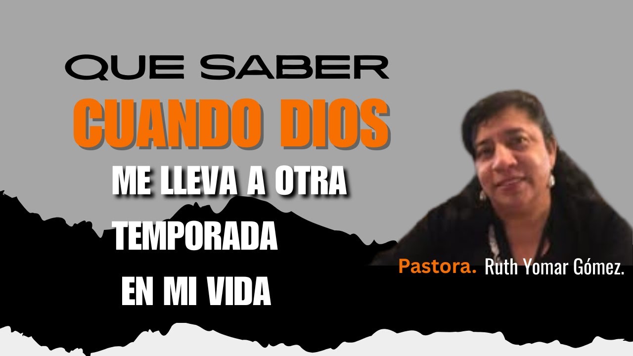 Pastora. Ruh Yomara Gómez. QUE SABER CUANDO DIOS ME LLEVA A OTRA TEMPORAD EN MI VIDA.