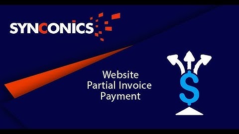 Website Partial Invoice Payment in Odoo  : Synconics [ERP]